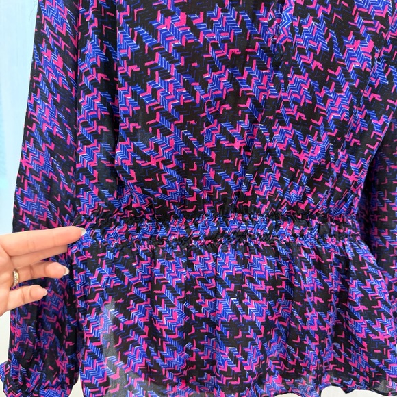 Derek Lam 100% Silk Blouse, 10 Crosby, Roused, Purple/Pink, Boho, Women’s US 6 - Picture 6 of 13